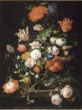 Still Life of Flowers in a Glass Vase-Abraham Mignon-Framed Giclee Print