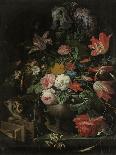 Still Life of Flowers in a Glass Vase-Abraham Mignon-Giclee Print