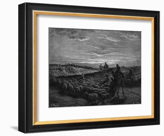 Abraham Migrates-Gustave Doré-Framed Art Print