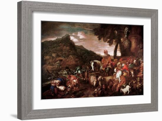Abraham on the Road to Canaan, 1650-1660-Giovanni Benedetto Castiglione-Framed Giclee Print