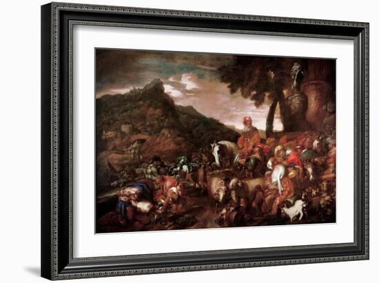 Abraham on the Road to Canaan, 1650-1660-Giovanni Benedetto Castiglione-Framed Giclee Print