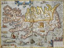 A Map Of Iceland-Abraham Ortelius-Giclee Print