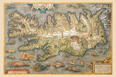 A Map Of Iceland-Abraham Ortelius-Giclee Print