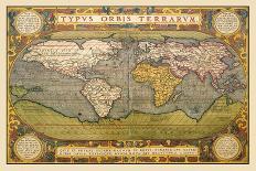 Hand Colored Map of Iceland, 1595-Abraham Ortelius-Giclee Print