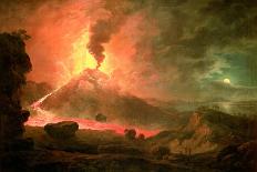 A View of Mount Vesuvius Erupting-Abraham Pether-Premier Image Canvas