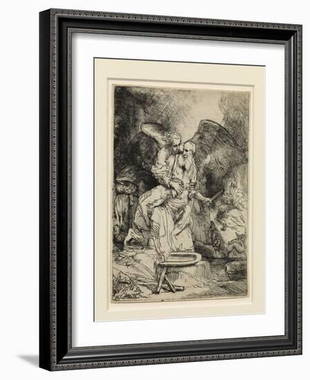 Abraham's Sacrifice, 1655-Rembrandt van Rijn-Framed Giclee Print