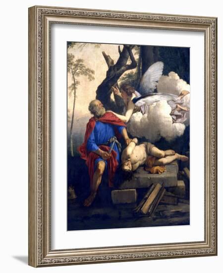 Abraham's Sacrifice, 17th Century-Laurent de La Hyre-Framed Giclee Print