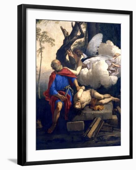 Abraham's Sacrifice, 17th Century-Laurent de La Hyre-Framed Giclee Print