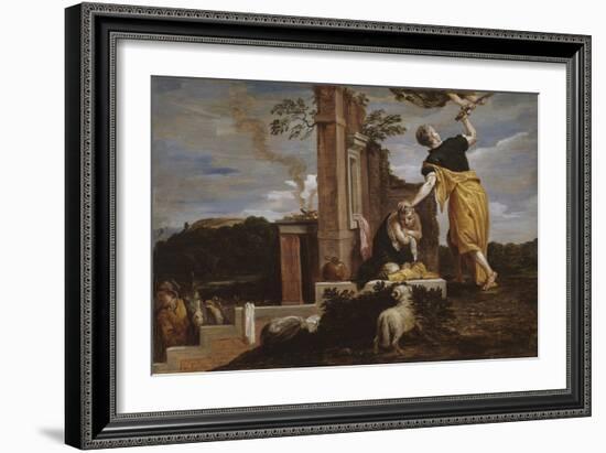 Abraham's Sacrifice of Isaac, 1654-56-David the Younger Teniers-Framed Premium Giclee Print