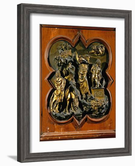 Abraham's Sacrifice of Isaac, Bronze Relief, 1401-Lorenzo Ghiberti-Framed Giclee Print