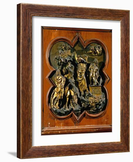 Abraham's Sacrifice of Isaac, Bronze Relief, 1401-Lorenzo Ghiberti-Framed Giclee Print