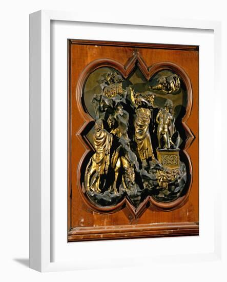 Abraham's Sacrifice of Isaac, Bronze Relief, 1401-Lorenzo Ghiberti-Framed Giclee Print