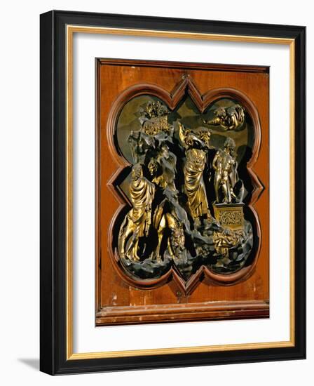 Abraham's Sacrifice of Isaac, Bronze Relief, 1401-Lorenzo Ghiberti-Framed Giclee Print