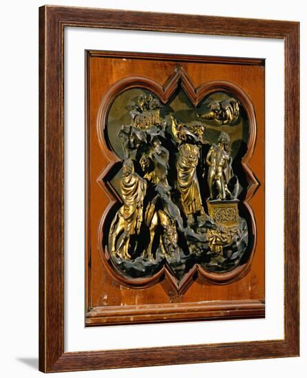 Abraham's Sacrifice of Isaac, Bronze Relief, 1401-Lorenzo Ghiberti-Framed Giclee Print