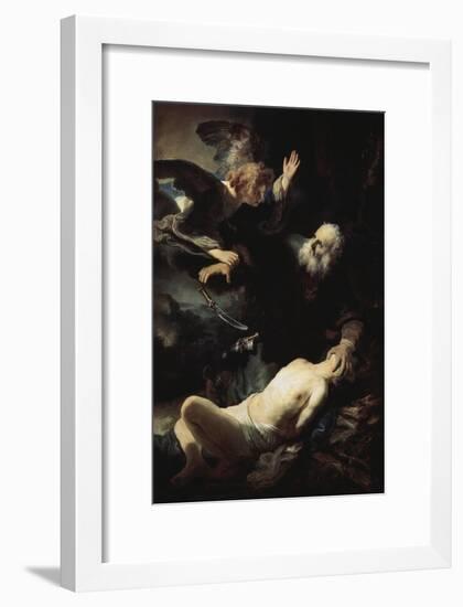 Abraham's Sacrifice-Rembrandt van Rijn-Framed Giclee Print