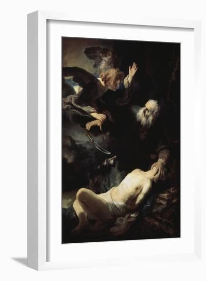 Abraham's Sacrifice-Rembrandt van Rijn-Framed Giclee Print