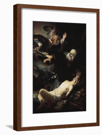 Abraham's Sacrifice-Rembrandt van Rijn-Framed Giclee Print