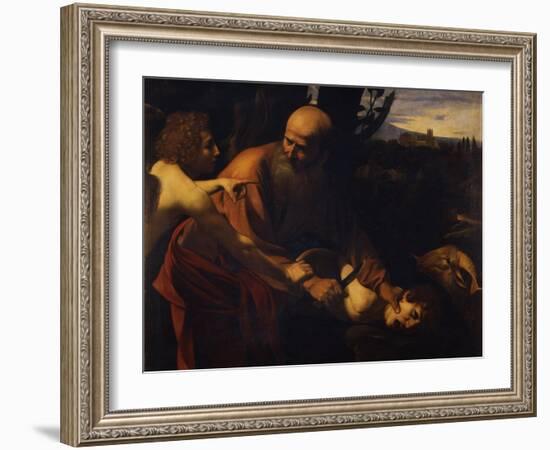 Abraham Sacrificing Isaac, 1603-1604-Caravaggio-Framed Giclee Print