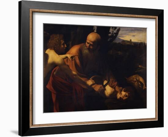 Abraham Sacrificing Isaac, 1603-1604-Caravaggio-Framed Giclee Print