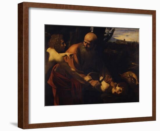 Abraham Sacrificing Isaac, 1603-1604-Caravaggio-Framed Giclee Print