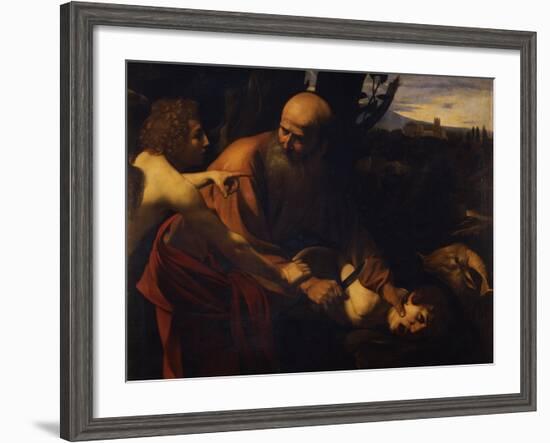 Abraham Sacrificing Isaac, 1603-1604-Caravaggio-Framed Giclee Print