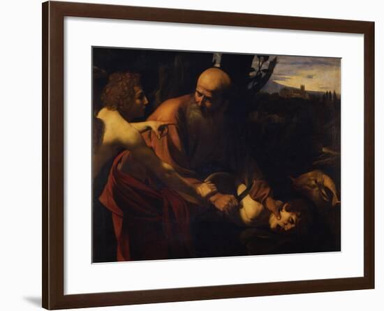 Abraham Sacrificing Isaac, 1603-1604-Caravaggio-Framed Giclee Print