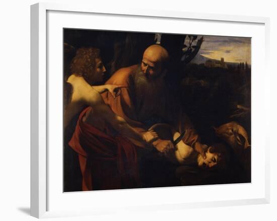 Abraham Sacrificing Isaac, 1603-1604-Caravaggio-Framed Giclee Print