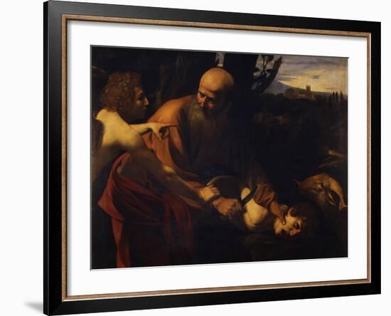 Abraham Sacrificing Isaac, 1603-1604-Caravaggio-Framed Giclee Print