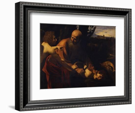 Abraham Sacrificing Isaac, 1603-1604-Caravaggio-Framed Giclee Print