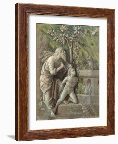 Abraham Sacrificing Isaac, C.1490-95-Andrea Mantegna-Framed Giclee Print