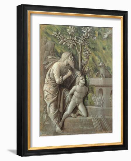 Abraham Sacrificing Isaac, C.1490-95-Andrea Mantegna-Framed Giclee Print