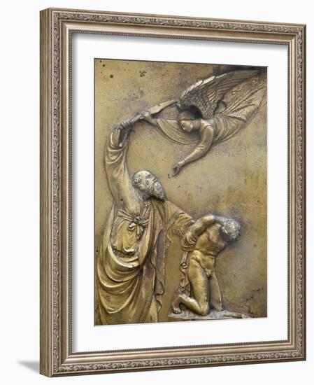 Abraham Sacrificing Isaac, Gate of Paradise Door of Baptistry of San Giovanni, Florence, Italy-Godong-Framed Photographic Print