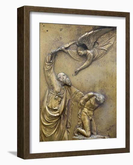 Abraham Sacrificing Isaac, Gate of Paradise Door of Baptistry of San Giovanni, Florence, Italy-Godong-Framed Photographic Print