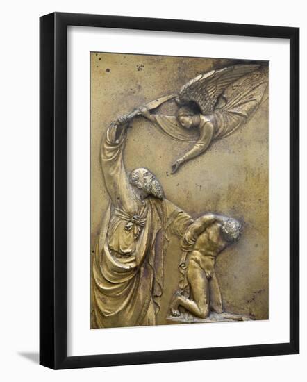 Abraham Sacrificing Isaac, Gate of Paradise Door of Baptistry of San Giovanni, Florence, Italy-Godong-Framed Photographic Print