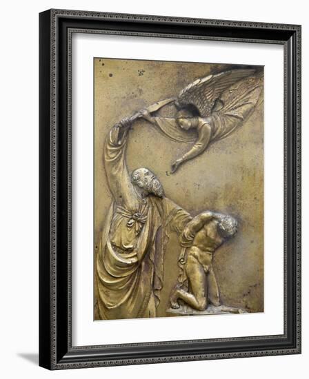 Abraham Sacrificing Isaac, Gate of Paradise Door of Baptistry of San Giovanni, Florence, Italy-Godong-Framed Photographic Print