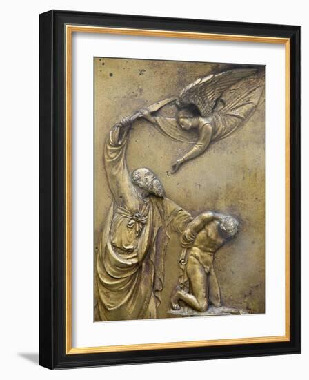 Abraham Sacrificing Isaac, Gate of Paradise Door of Baptistry of San Giovanni, Florence, Italy-Godong-Framed Photographic Print