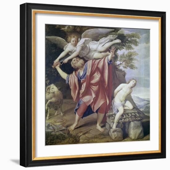 Abraham Sacrificing Isaac-Domenichino-Framed Giclee Print