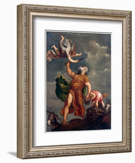 Abraham Sacrificing Isaac-Titian (Tiziano Vecelli)-Framed Giclee Print