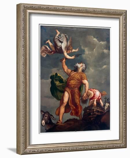 Abraham Sacrificing Isaac-Titian (Tiziano Vecelli)-Framed Giclee Print