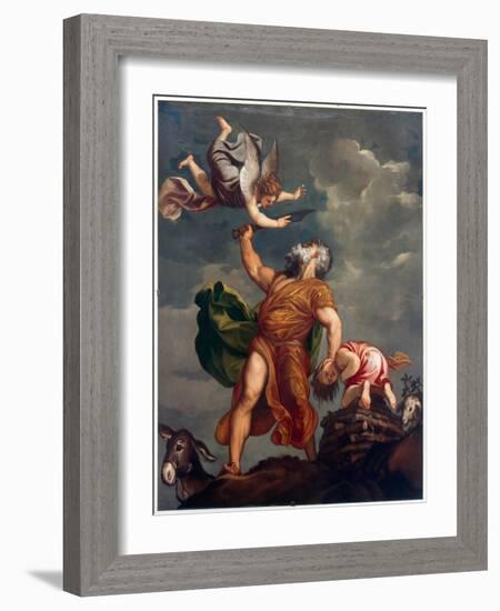 Abraham Sacrificing Isaac-Titian (Tiziano Vecelli)-Framed Giclee Print