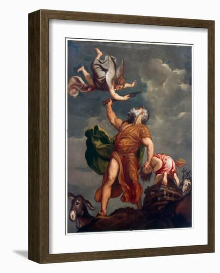 Abraham Sacrificing Isaac-Titian (Tiziano Vecelli)-Framed Giclee Print