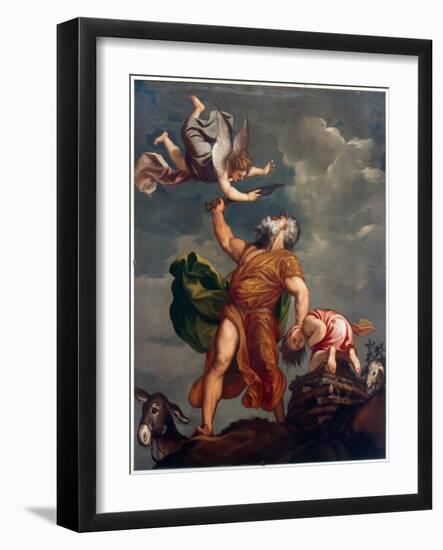 Abraham Sacrificing Isaac-Titian (Tiziano Vecelli)-Framed Giclee Print