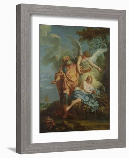 Abraham Sacrificing (Oil on Canvas)-Antoine Coypel-Framed Giclee Print