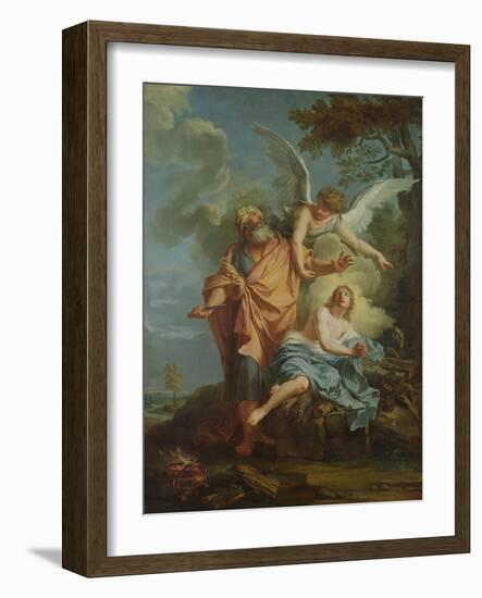 Abraham Sacrificing (Oil on Canvas)-Antoine Coypel-Framed Giclee Print