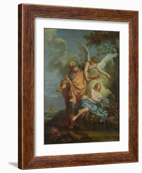 Abraham Sacrificing (Oil on Canvas)-Antoine Coypel-Framed Giclee Print