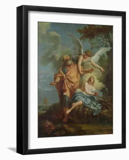 Abraham Sacrificing (Oil on Canvas)-Antoine Coypel-Framed Giclee Print