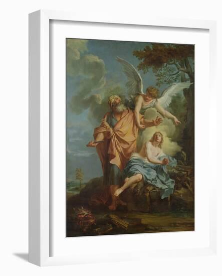 Abraham Sacrificing (Oil on Canvas)-Antoine Coypel-Framed Giclee Print