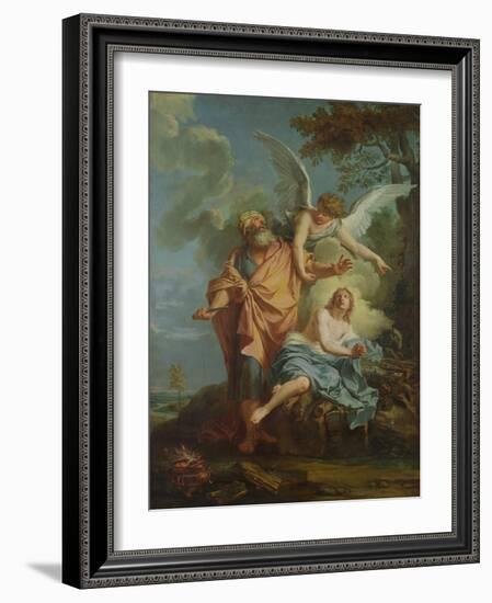 Abraham Sacrificing (Oil on Canvas)-Antoine Coypel-Framed Giclee Print