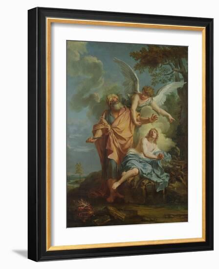 Abraham Sacrificing (Oil on Canvas)-Antoine Coypel-Framed Giclee Print