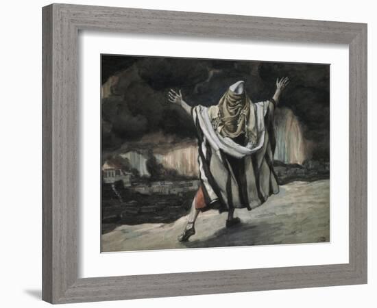 Abraham Sees Sodom in Flames-James Tissot-Framed Giclee Print